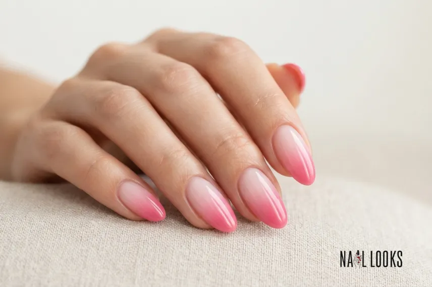 Pink Ombre Gel Nails