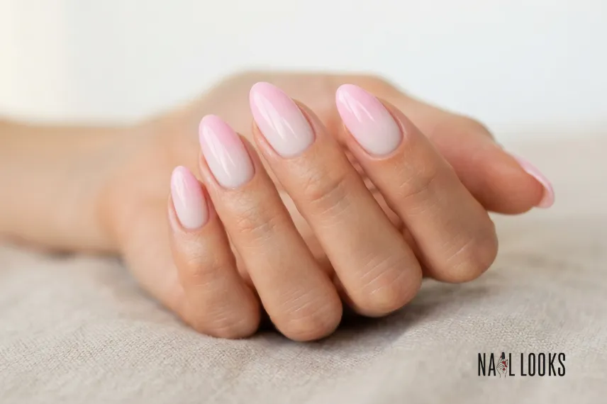 Pink and White Ombre Nails