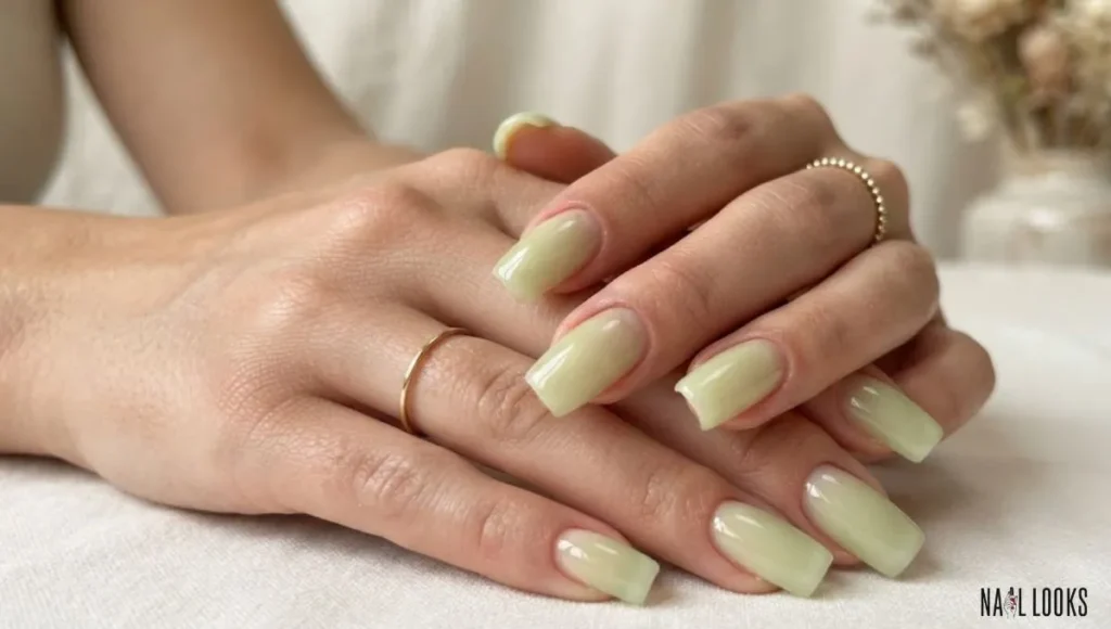 Pistachio Jelly Nails