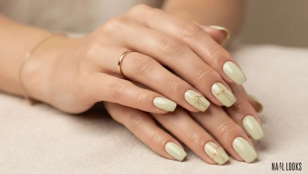 Pistachio and Gold Lines