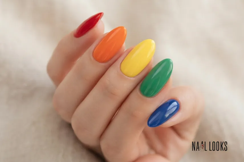 Rainbow Pride Nails