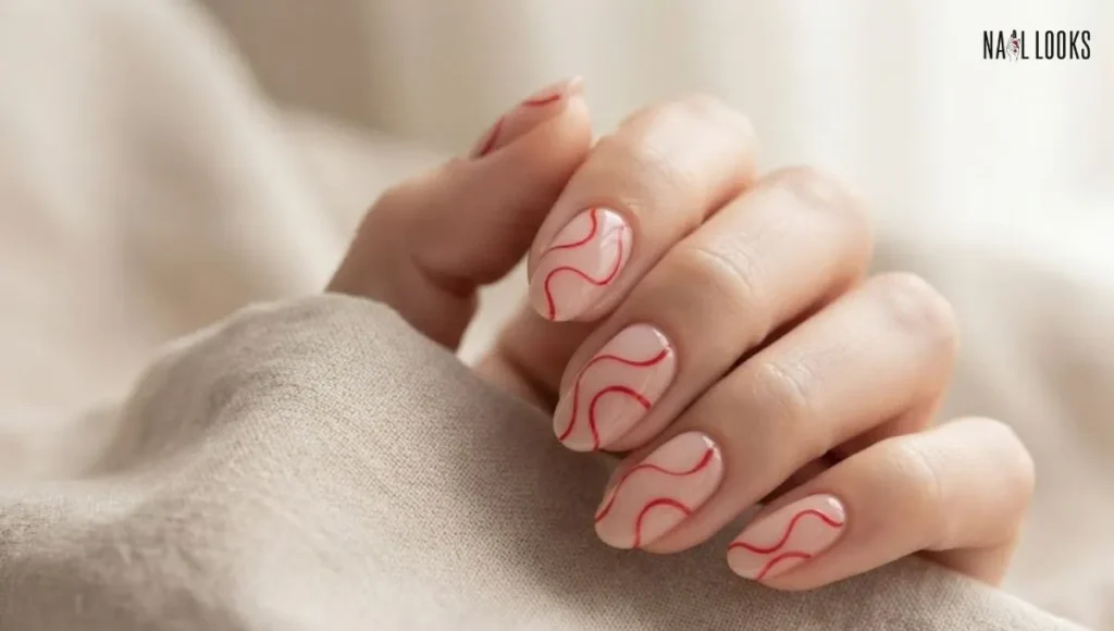 Red and Nude Swirls