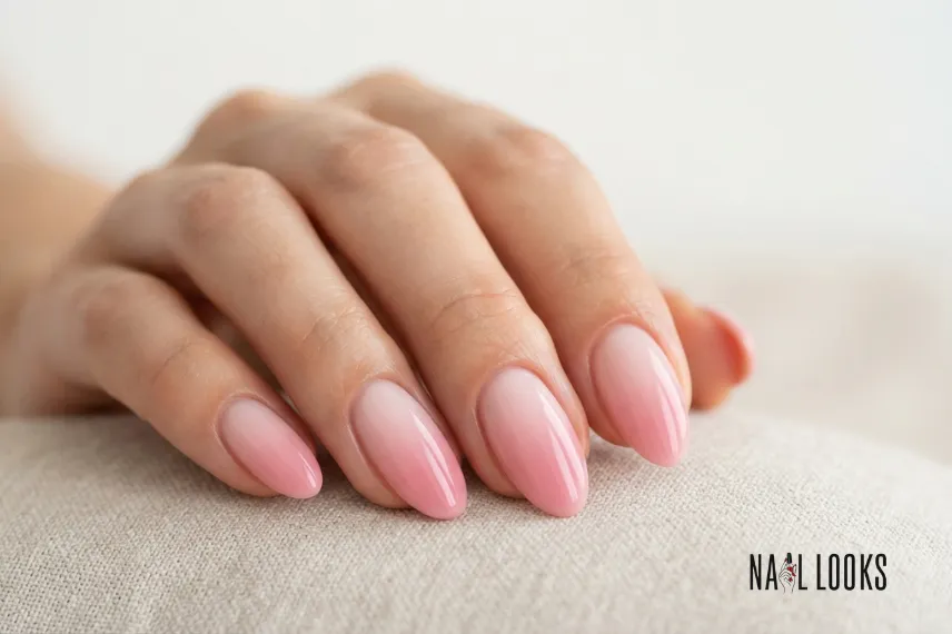Simple Pink Ombre Nails