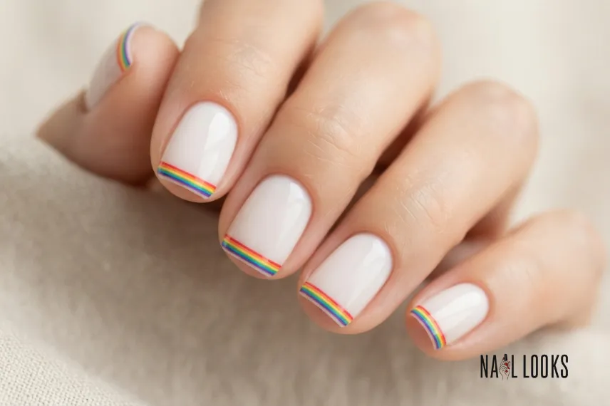 Simple Pride Nails for Short Nails