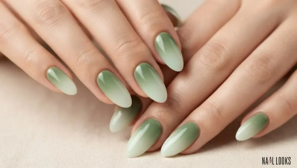 Soft Green Matcha Ombre