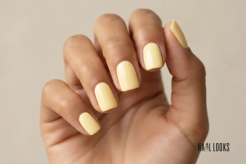 Soft Pastel Yellow Nails