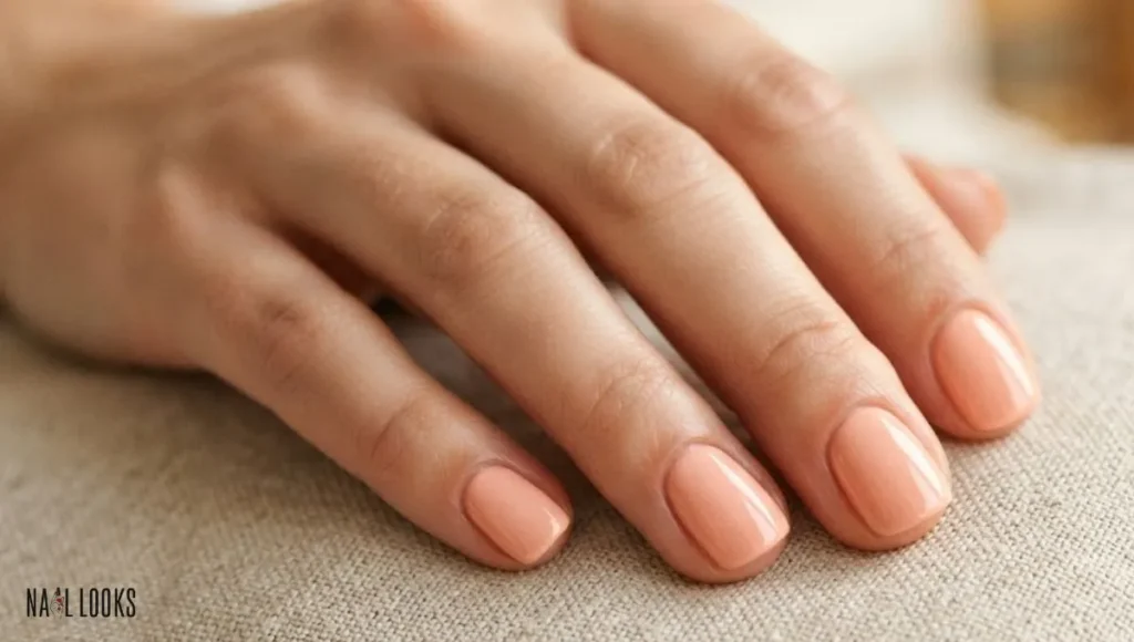 Soft Peach Nails