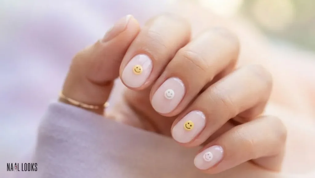 Soft Pink Faces with Tiny White Dots