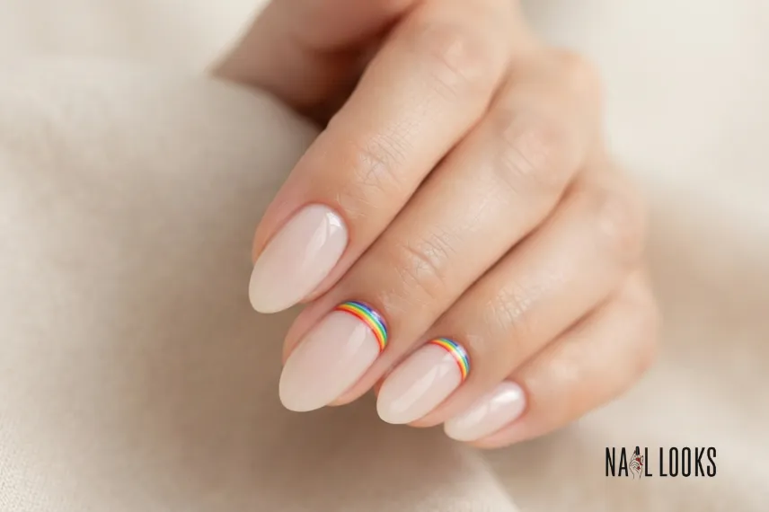 Subtle Pride Nails