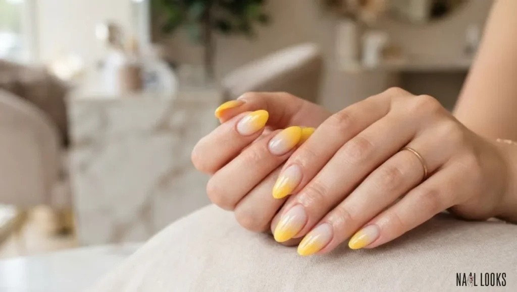Yellow Ombre Nails