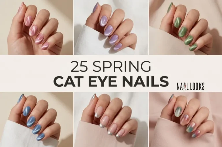 Spring Cat Eye Nails