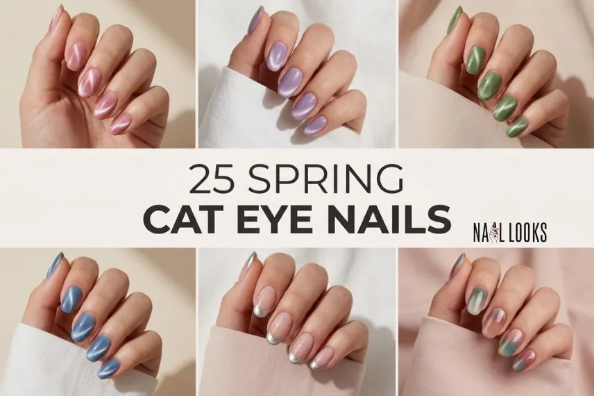 Spring Cat Eye Nails