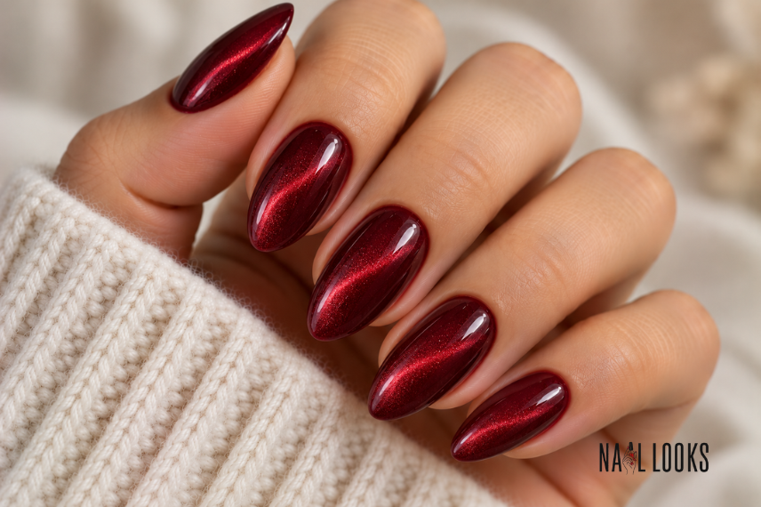 burgundy velvet nail finish