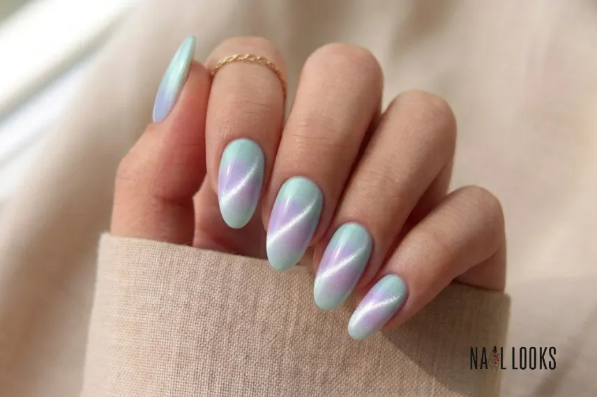 Cat Eye Aura Nails for Spring