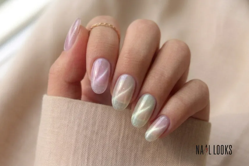 Cat Eye Jelly Nails for Spring