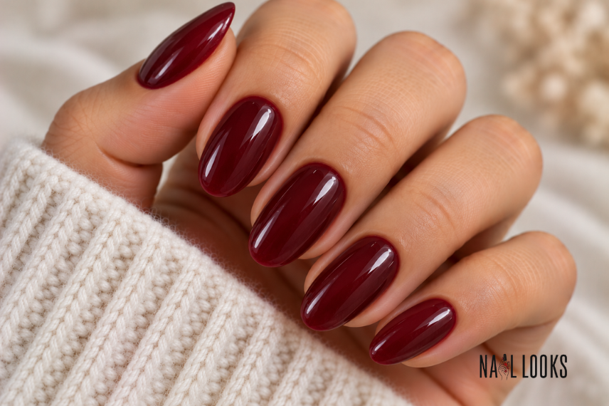 deep burgundy nail polish