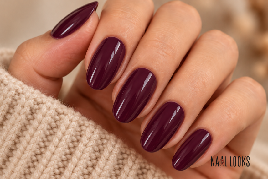 Deep Plum Nails