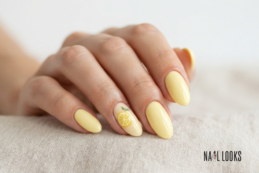 Cute Lemon Nail Designs For Beginners