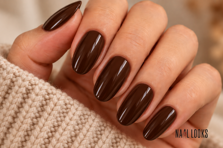 Espresso Brown Nails