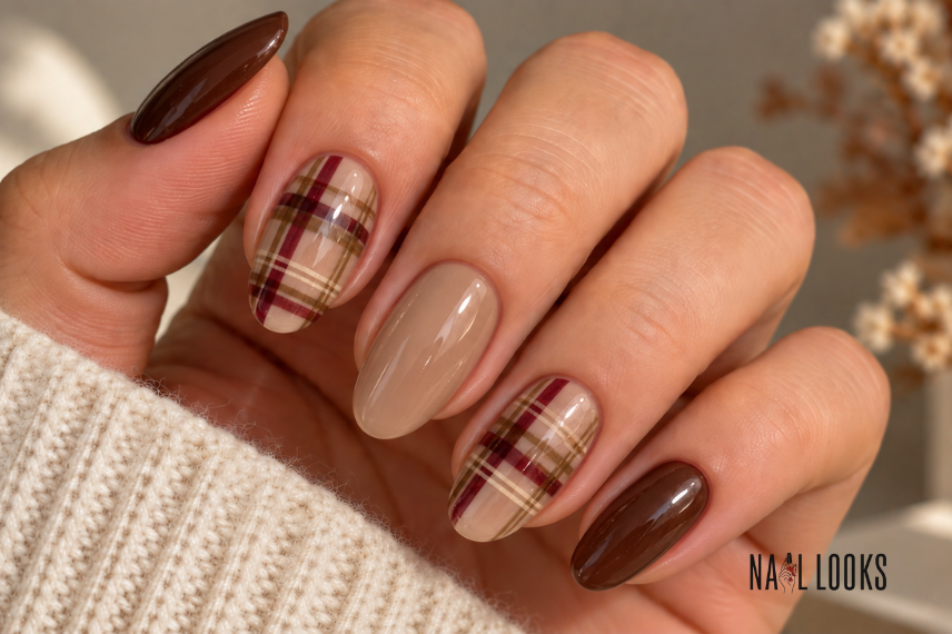 Fall Plaid Nails