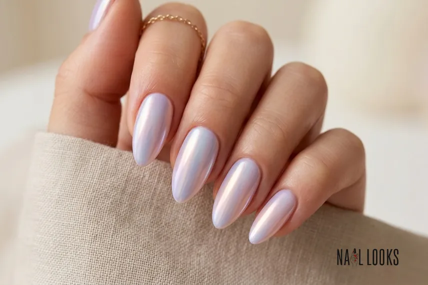 Iridescent Chrome Nails
