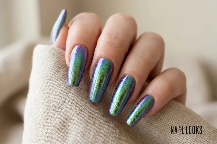 Mermaid Chrome Nails