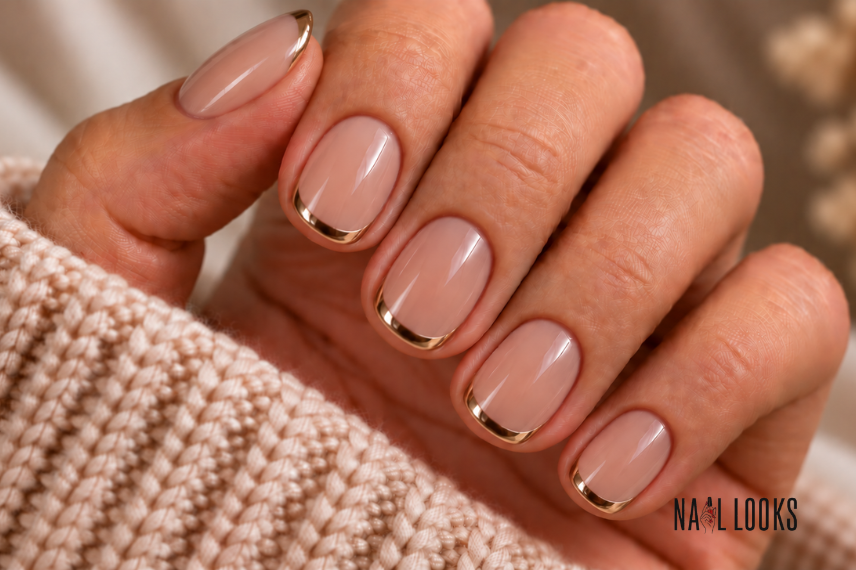  Metallic French Tips