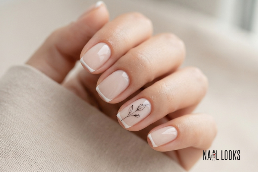 minimalist fine-line summer nail art