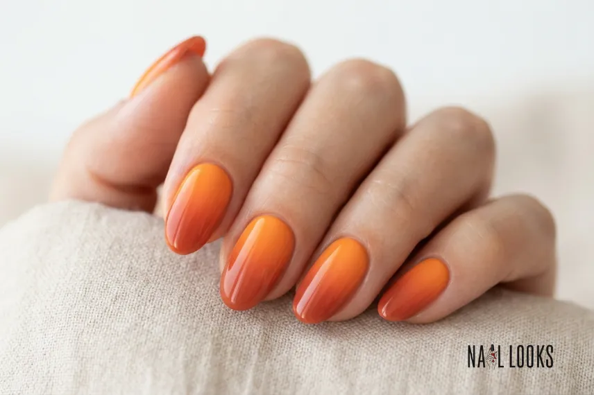 Orange Sunset Nails