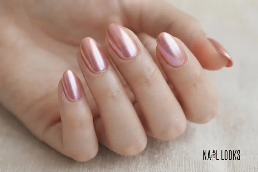 Pink Chrome Summer Nails