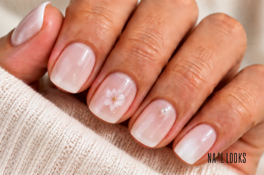 Sheer White Summer Nails
