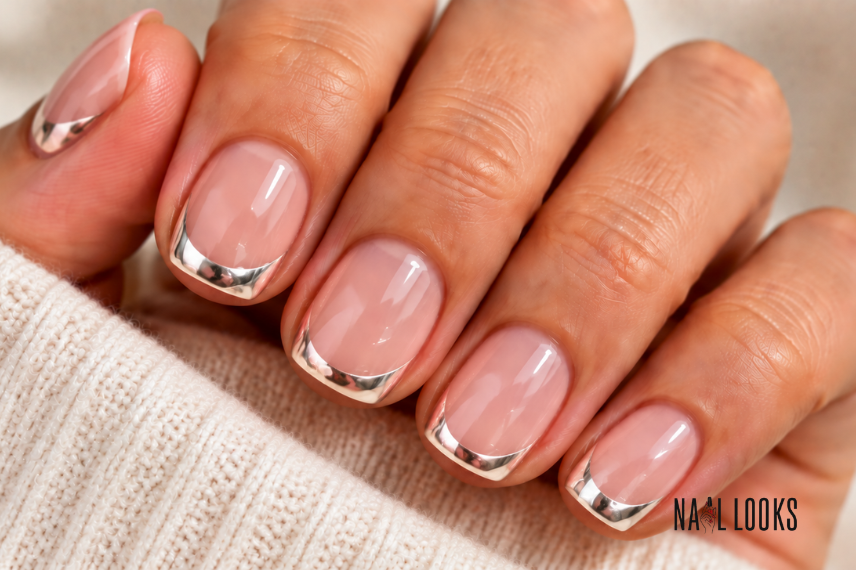  Short Chrome French Tips