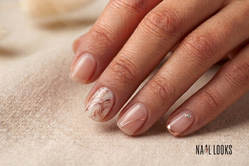 short jelly nail design