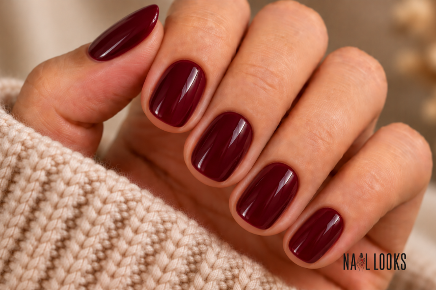 Short Wine Nails