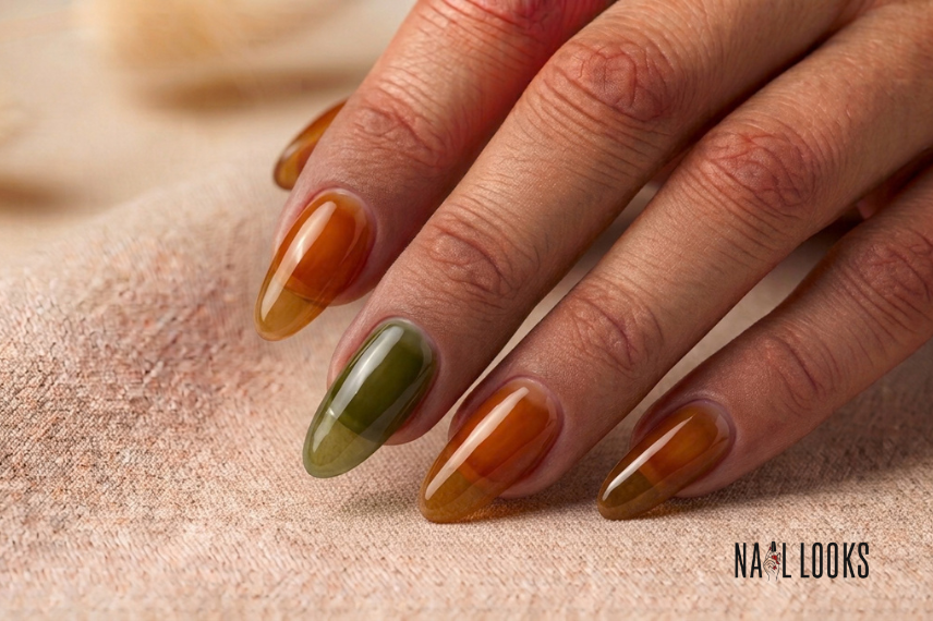 two-tone jelly nails