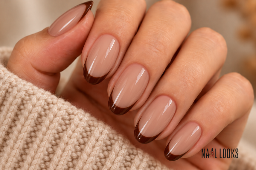 Warm Nude With Brown Tips