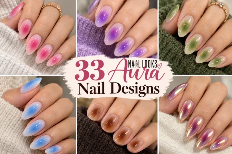aura nail designs for short and long nails