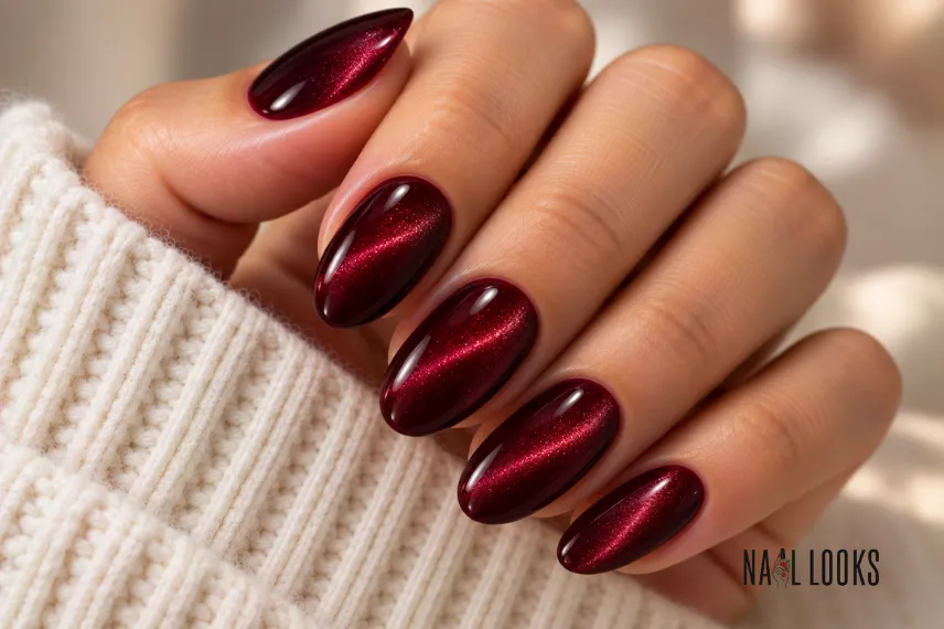 black cherry velvet nail finish