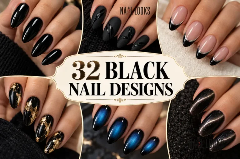 black nail designs and ideas
