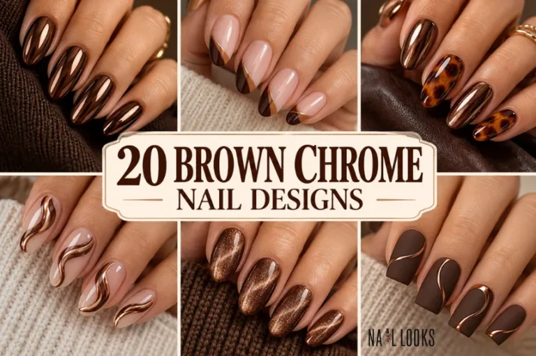 brown chrome nails beyond basic chocolate