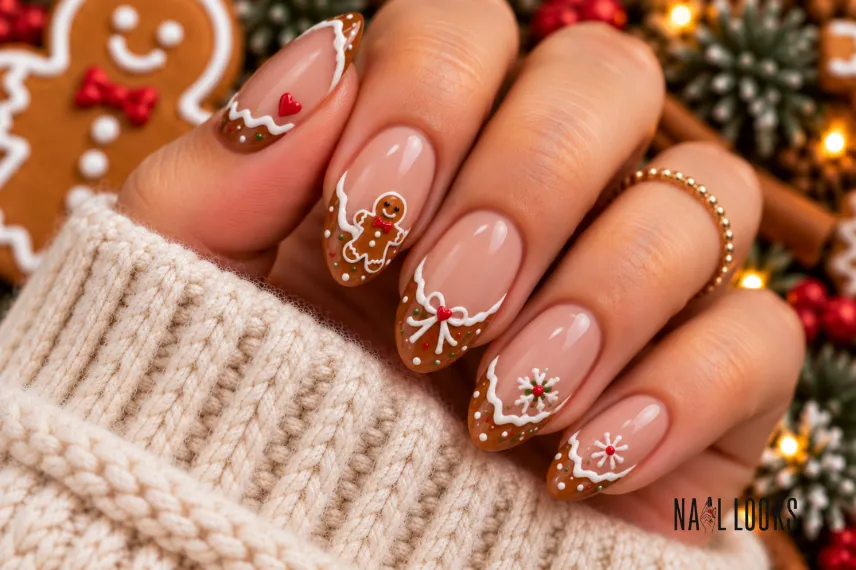 iced gingerbread French tips