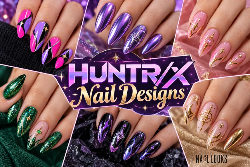 KPop Demon Hunters nail ideas inspired by Rumi and HUNTR/X