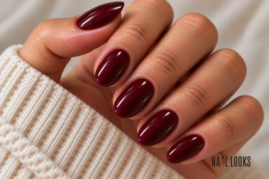 square black cherry nails