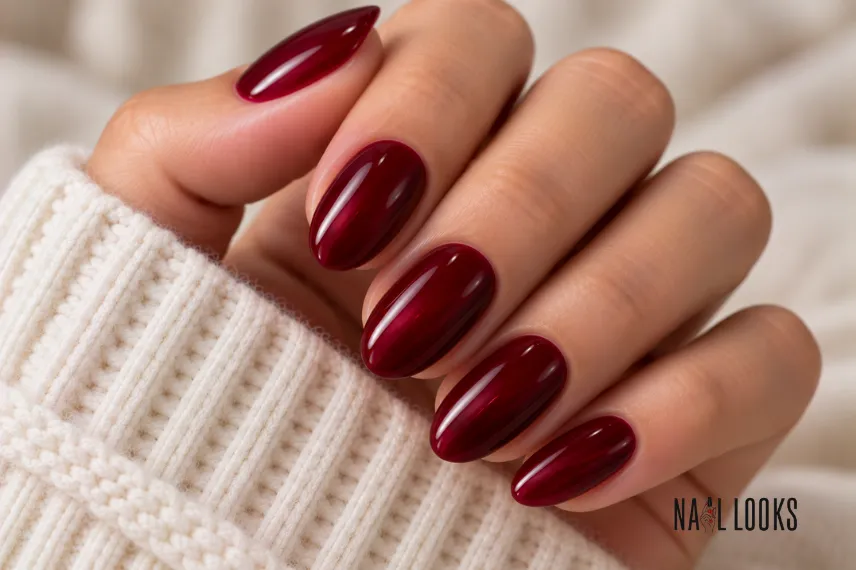 very dark black cherry nail polish