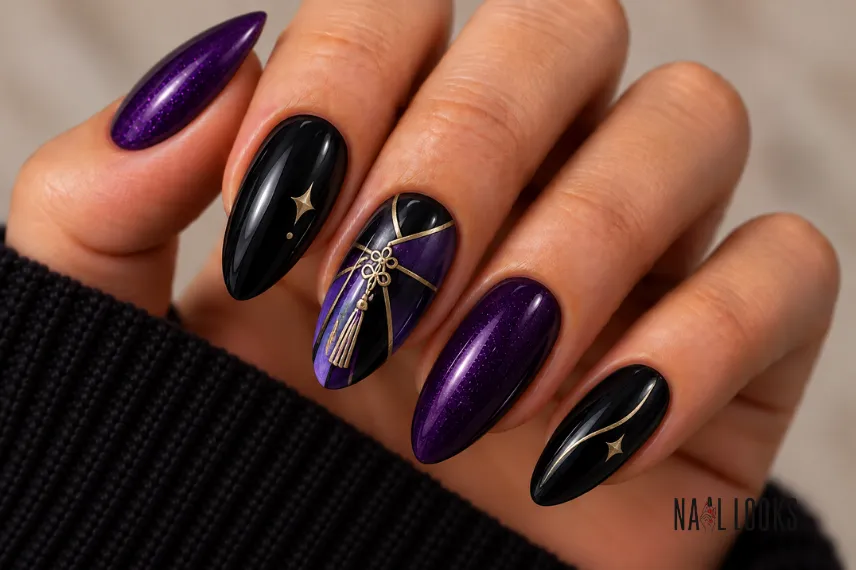 Saja Boys outfit-inspired nails