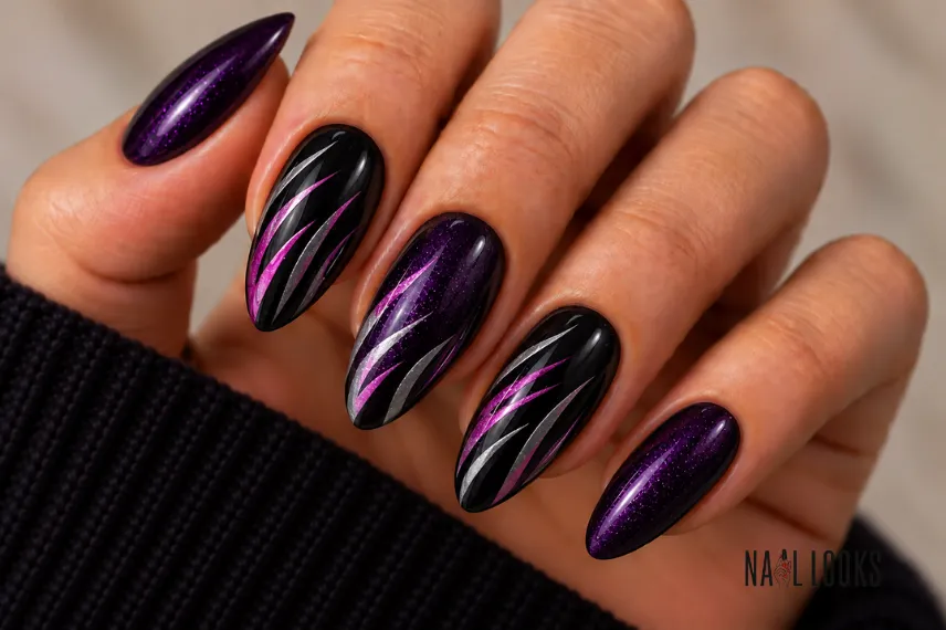 tiger-claw graphic nails