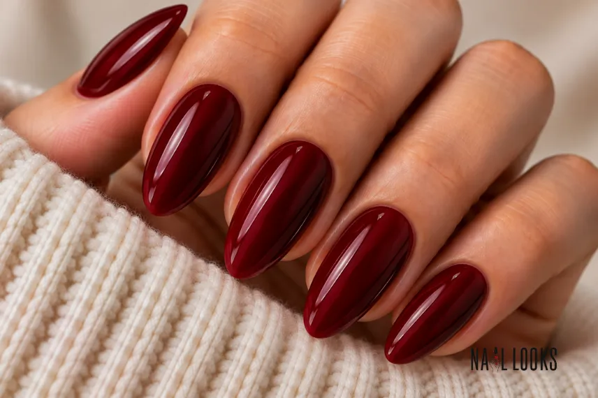 vampire red nail design