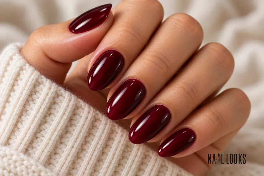 very dark black cherry nail polish